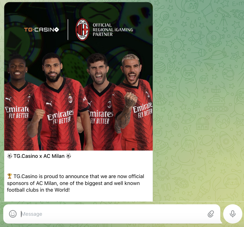 AC Milan and TG.casino Partnership